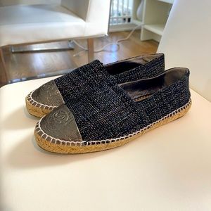 Chanel tweed espadrilles